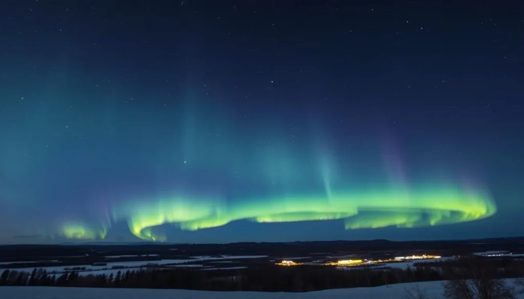 Image of the Northern Lights over Levi, Finland