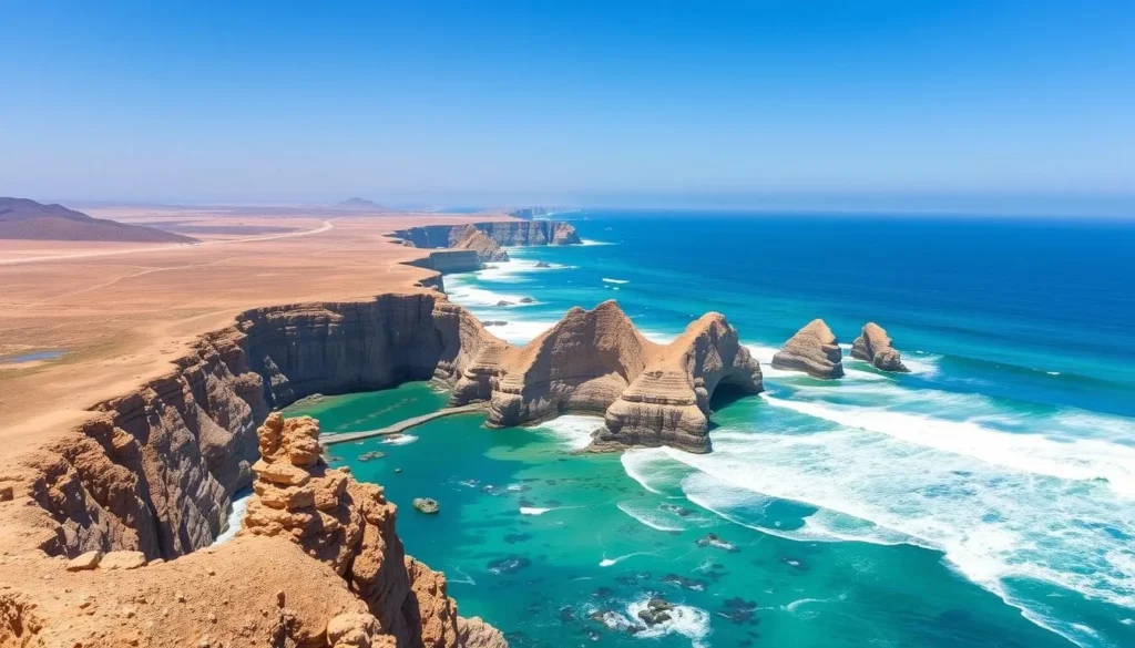 Image of the Paracas National Reserve's dramatic coastline