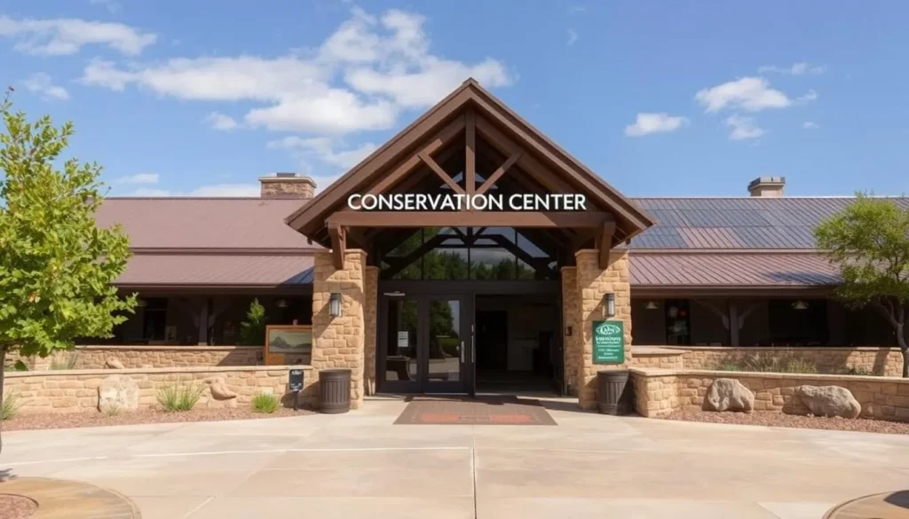 Image of the Plains Conservation Center's entrance or a notable exhibit