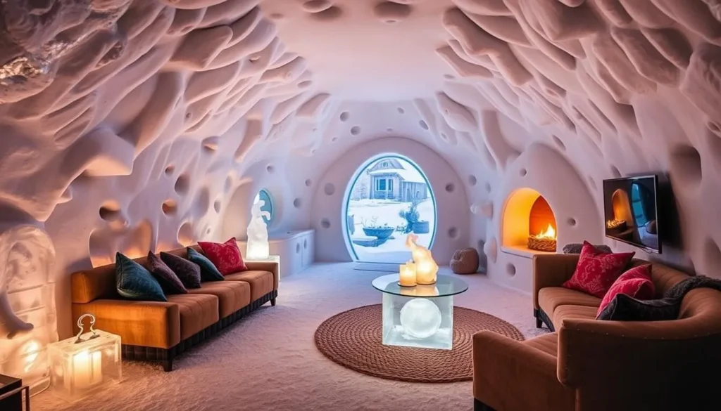 Image of the Sorrisniva Igloo Hotel's interior