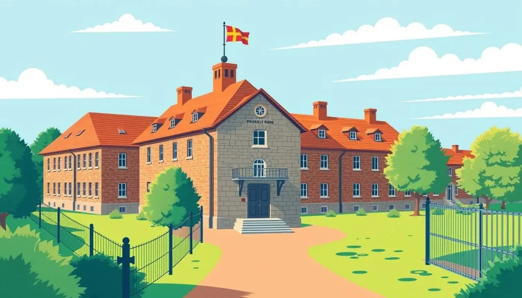 Image of the Swedish Prison Museum's historic prison complex
