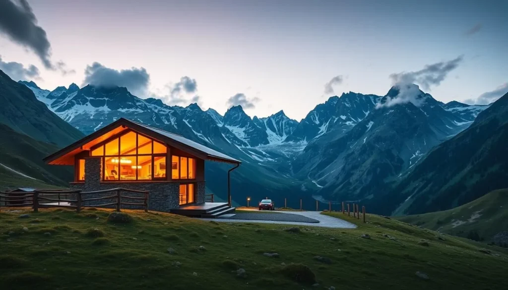 Image of the Tarfala Research Station in the heart of Tarfala Valley
