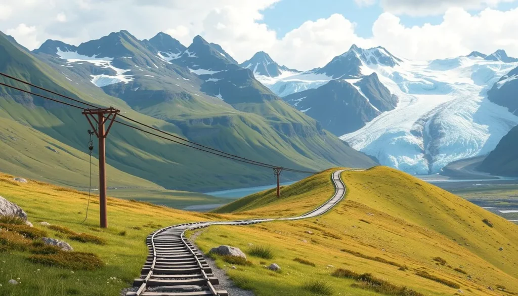 Image of the historic telegraph trail near Svartisen Glacier