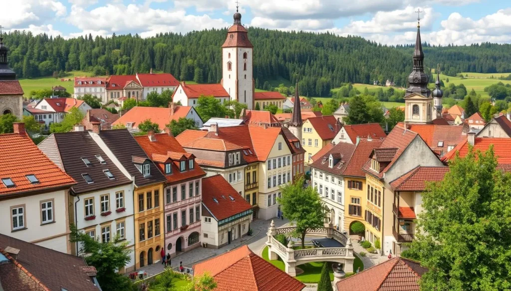 Image of the historic town of Doksy, Czech Republic