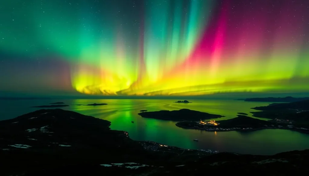 Image of the northern lights over Vesteralen, Norway
