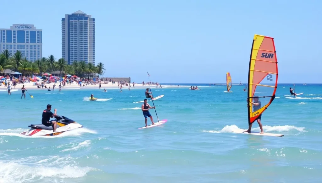 Image of water sports on Central Beach
