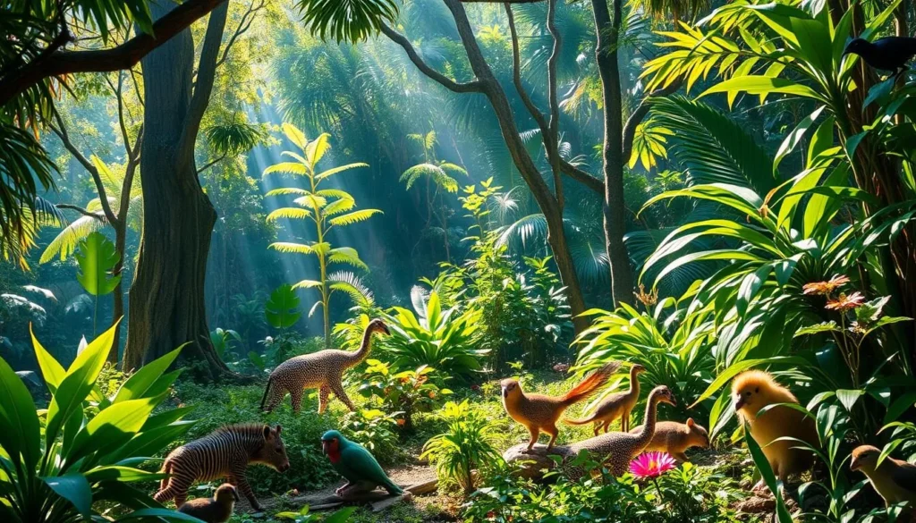 Image of wildlife in the Amazon rainforest
