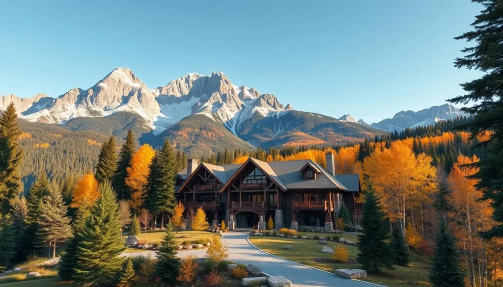 Imagine a serene lodge surrounded by towering peaks and lush forests, offering a perfect blend of adventure and relaxation.