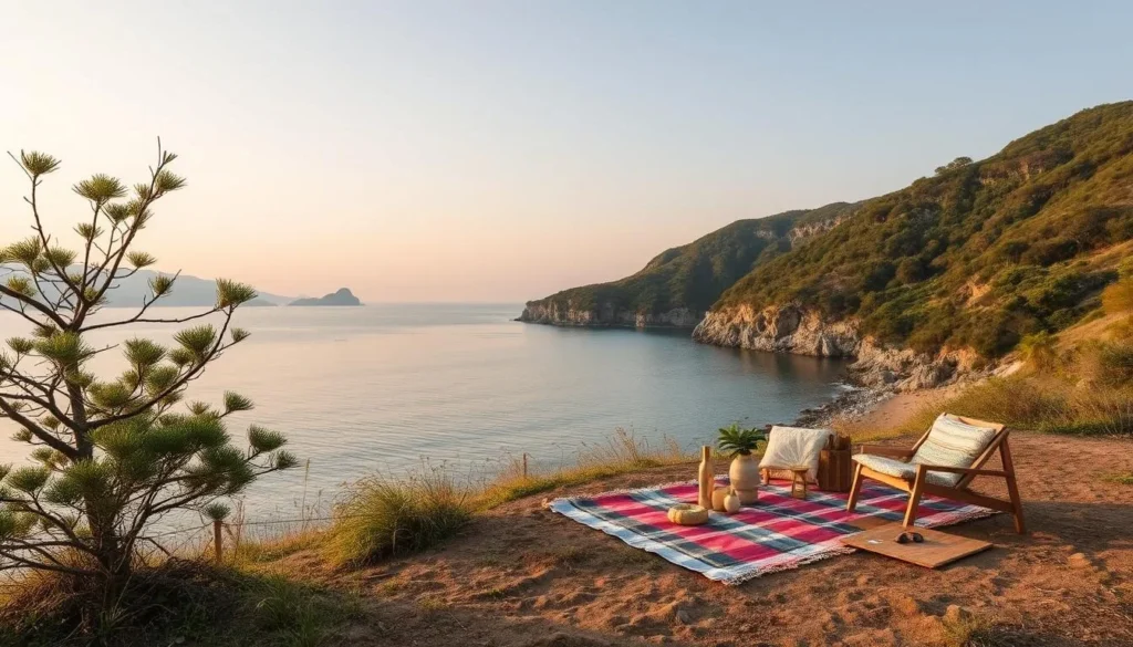 Imagine a serene picnic by the shoreline of Angso National Park
