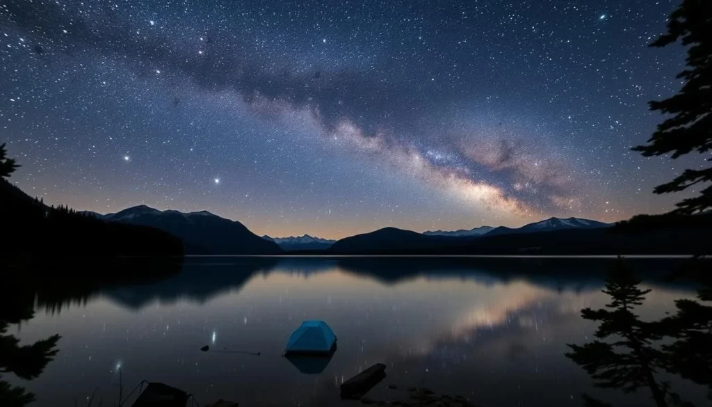 Imagine camping under the star-filled sky at Upper Kananaskis Lake.