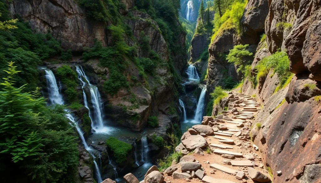 Imagine hiking through a gorge with 19 stunning waterfalls along the way.
