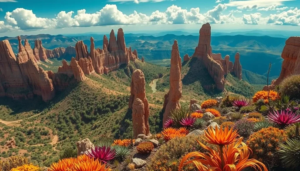 Imagine hiking through a landscape that feels like another planet, surrounded by unique flora and fauna.
