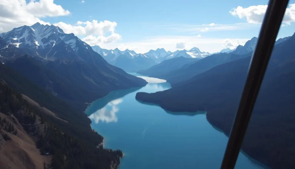 Imagine soaring above Garibaldi Lake in a helicopter, taking in the breathtaking views of the surrounding mountains and glaciers.