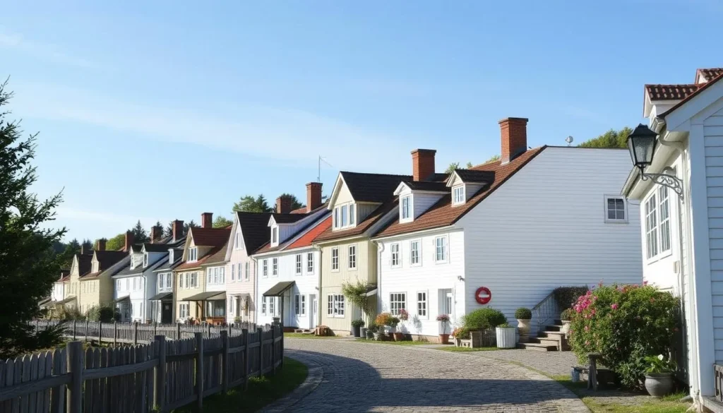 Imagine strolling through Risør's charming streets lined with historic white wooden houses.