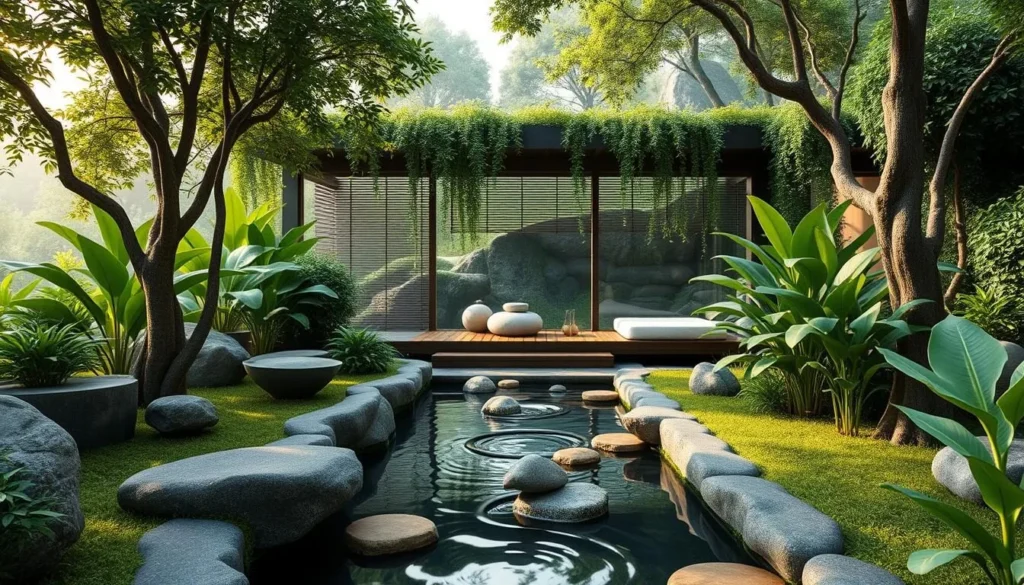 Imagine unwinding in a tranquil spa setting surrounded by nature.