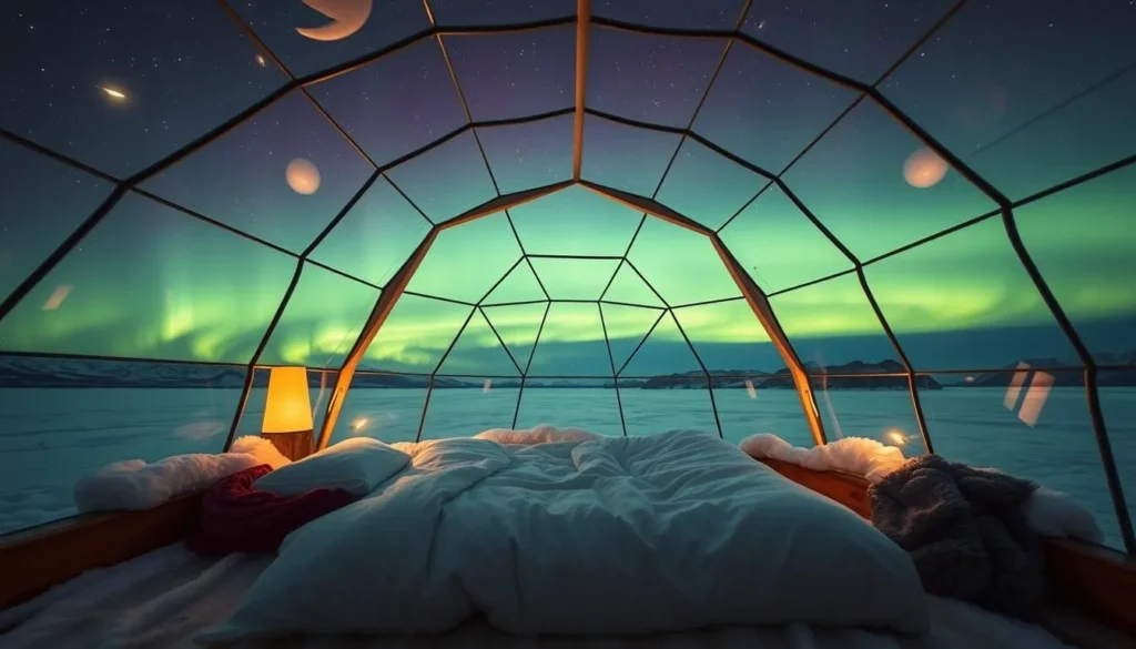 Imagine waking up to the Northern Lights from the comfort of your glass igloo.