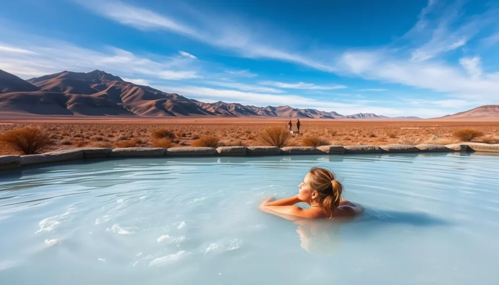 Imagine yourself surrounded by the serene landscape of the Atacama Desert, relaxing in the warm, mineral-rich waters of the Puritama Hot Springs.