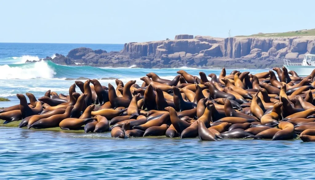 Isla de Lobos sea lion colony image