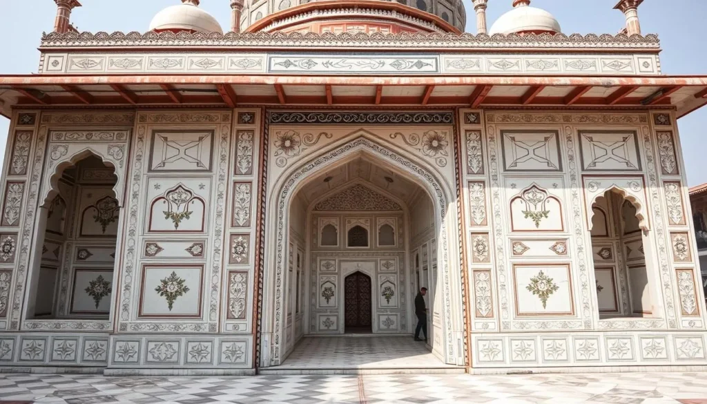Itimad-ud-Daulah's Tomb (Baby Taj) showing intricate marble inlay work and architectural details