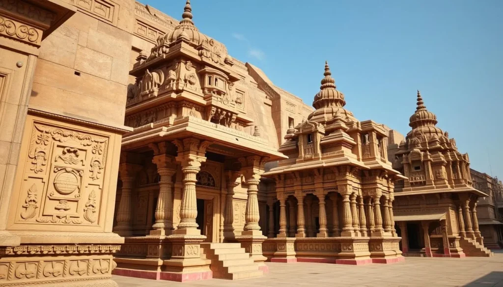 Jain temples with ancient origins and intricate carvings.