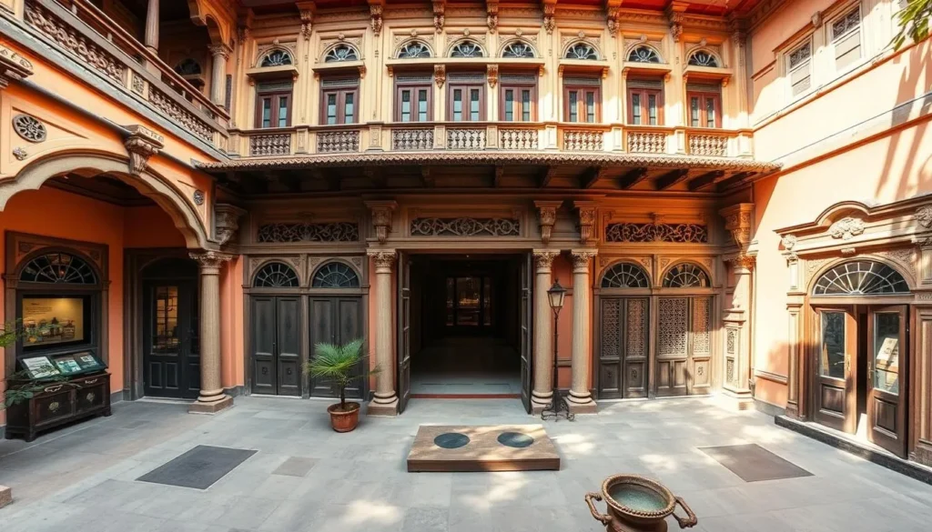 Jorasanko Thakur Bari, the ancestral home of Rabindranath Tagore in Kolkata, showing traditional Bengali architecture Jorasanko Thakur Bari, the ancestral home of Rabindranath Tagore in Kolkata, showing traditional Bengali architecture