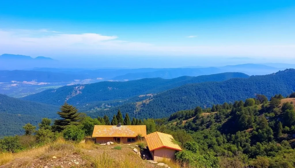 Khagrachari Hills during winter season with clear skies and beautiful landscape views
