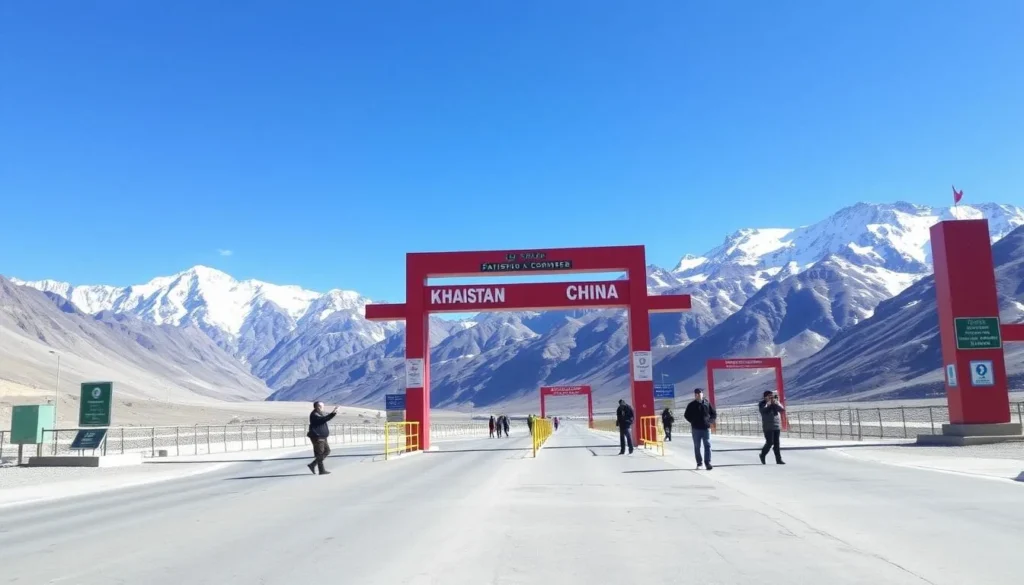 Khunjerab Pass border gate at the Pakistan-China border
