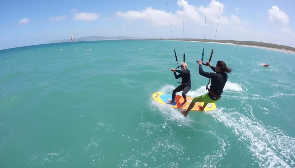 Kiteboarding lesson at Playa de la Viuda in Punta del Diablo