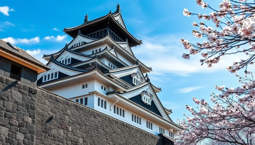 Kumamoto Castle with its distinctive black walls and multiple tiers, one of Japan's most impressive feudal castles and a top attraction in Kumamoto, Japan Kumamoto Castle with its distinctive black walls and multiple tiers, one of Japan's most impressive feudal castles and a top attraction in Kumamoto, Japan