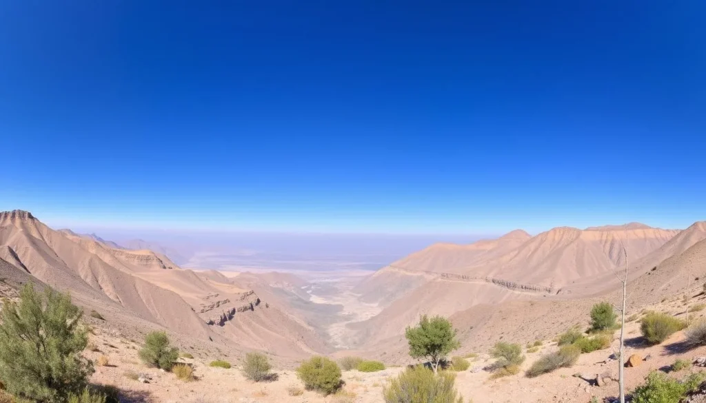 Landscape view of Hazarganji Chiltan National Park showing rugged terrain and native vegetation