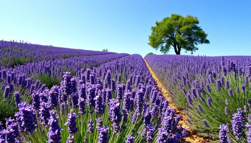 Lavender fields in Provence during peak bloom