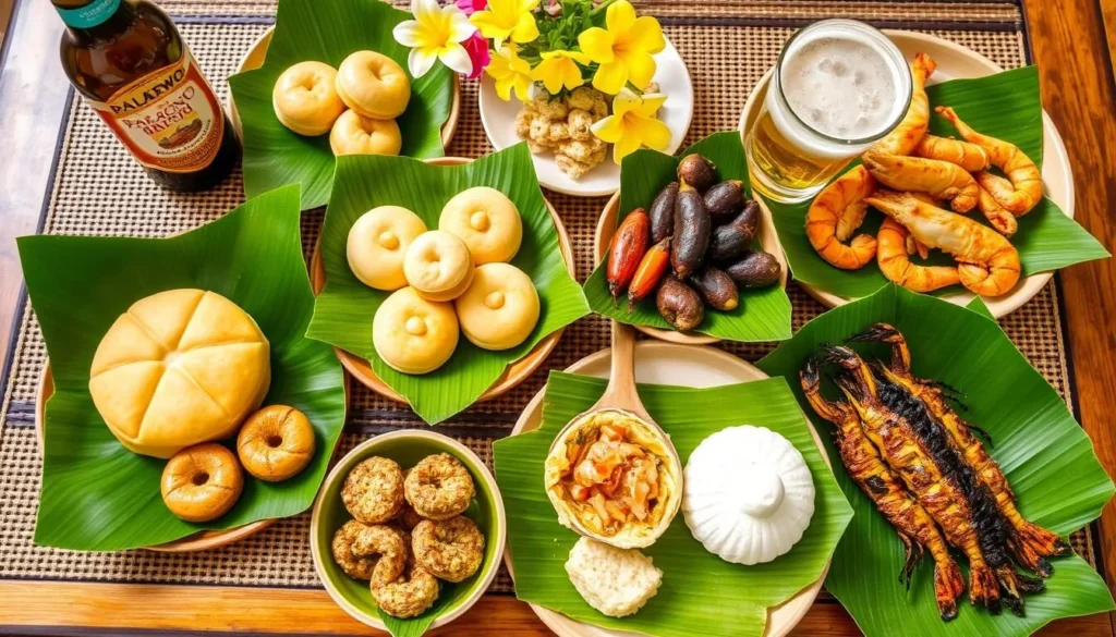 Local Filipino food specialties including hopia and biko - trying local cuisine is one of the best things to do in Puerto Princesa Philippines