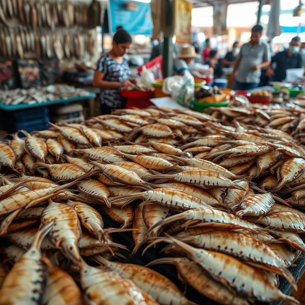 Locally produced danggit (dried fish) at Bantayan market Locally produced danggit (dried fish) at Bantayan market