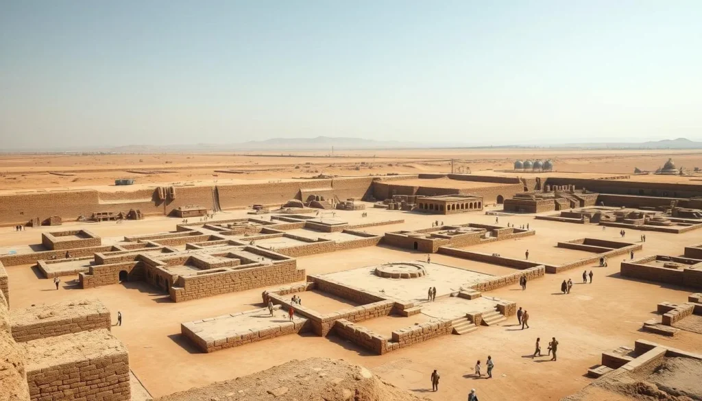 Lothal archaeological site near Ahmedabad showing the ancient Indus Valley Civilization ruins Lothal archaeological site near Ahmedabad showing the ancient Indus Valley Civilization ruins