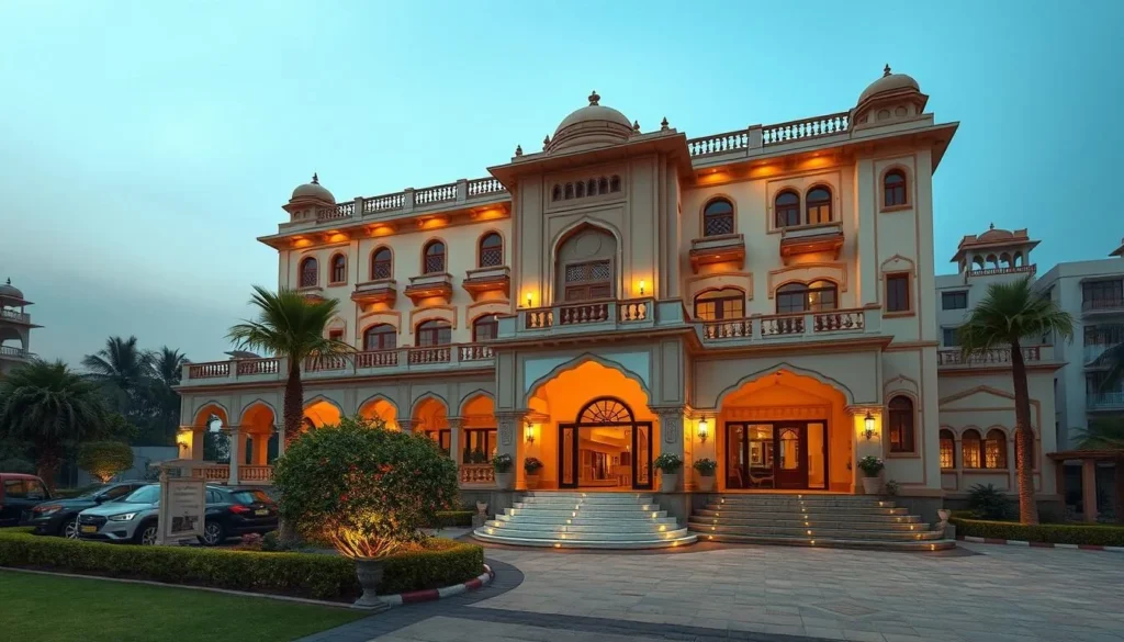 Luxury hotel in Ahmedabad with traditional Gujarati architectural elements and modern amenities Luxury hotel in Ahmedabad with traditional Gujarati architectural elements and modern amenities
