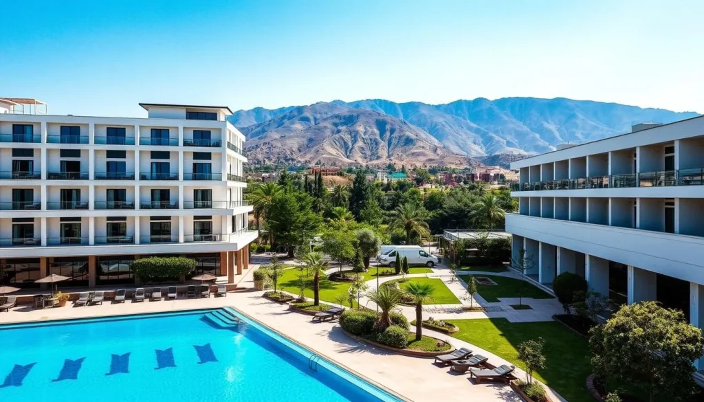 Luxury hotel in Islamabad with mountain views and swimming pool