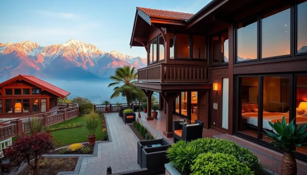 Luxury resort in Dhulikhel with traditional architecture and panoramic Himalayan views