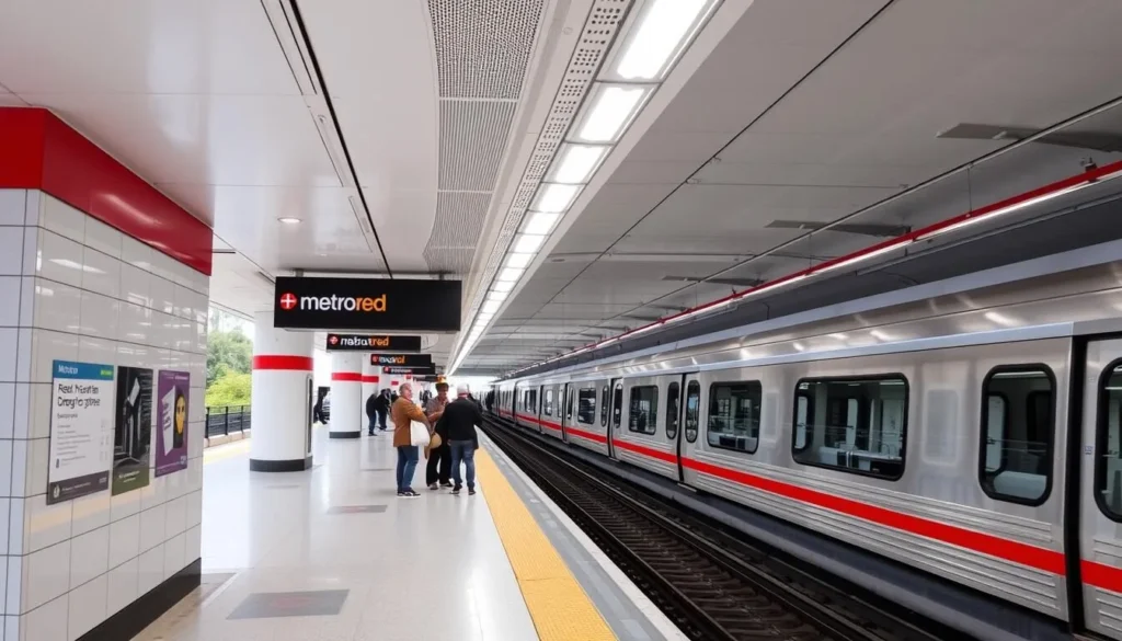 Metro Red Line station in North Hollywood San Fernando Valley