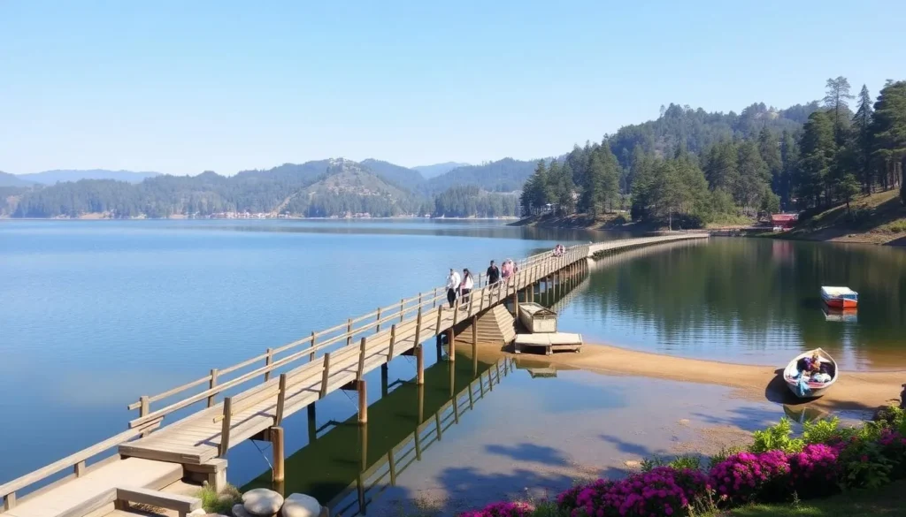 Mirik Lake surrounded by pine forests near Darjeeling, West Bengal things to do day trip