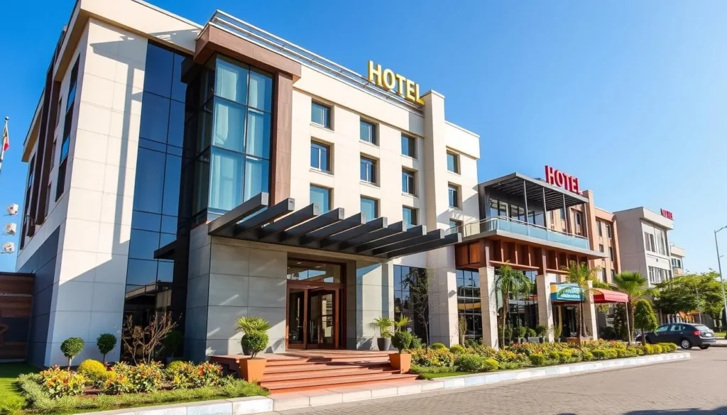 Modern hotel in Multan with traditional architectural elements and comfortable amenities Modern hotel in Multan with traditional architectural elements and comfortable amenities