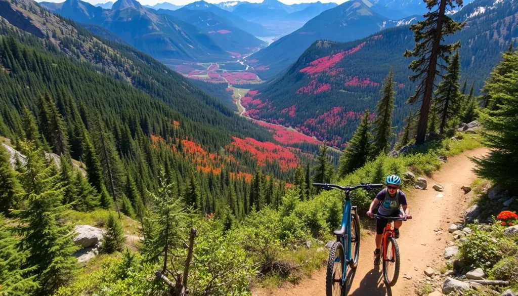 Mountain biking trails in Golden, BC