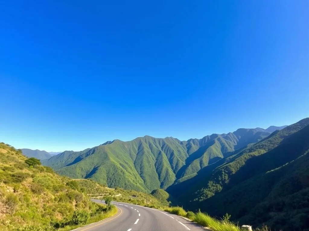 Mountain road winding through the Cordillera Mountains on the way to Sagada