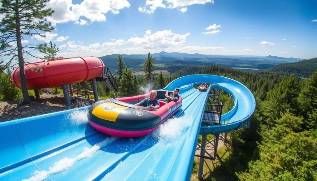 Mountain slides adventure at Slideland Bobova Draha with thrilling rides and scenic views.