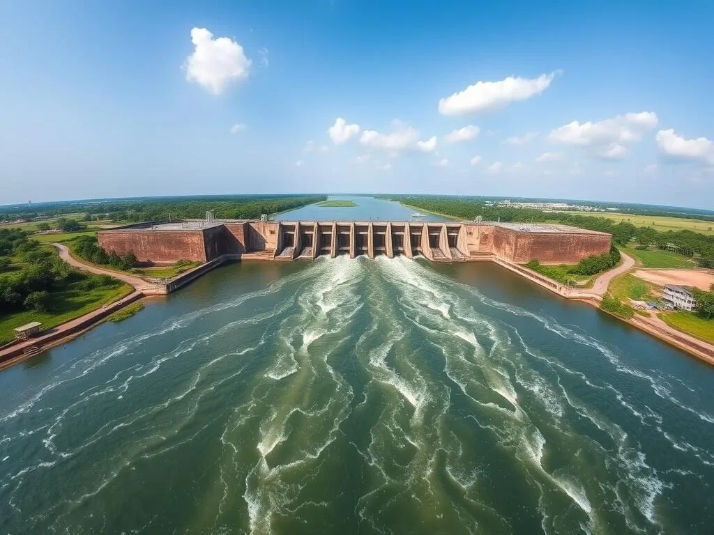 Muhuri Project and Sluice Gate in Feni Bangladesh