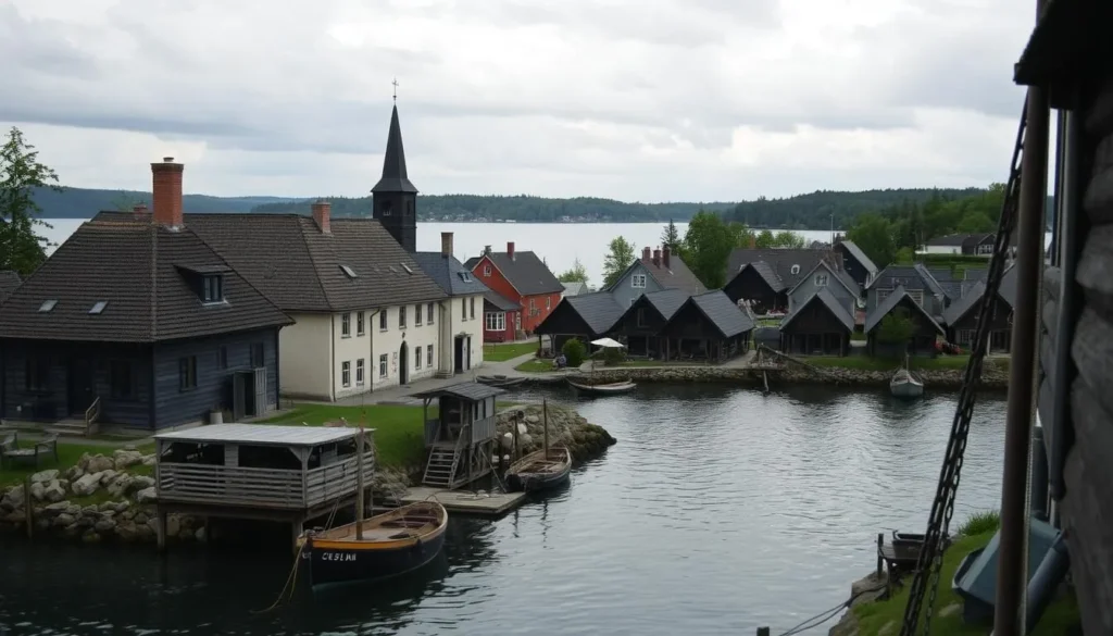 Munkholmen Island historical scene
