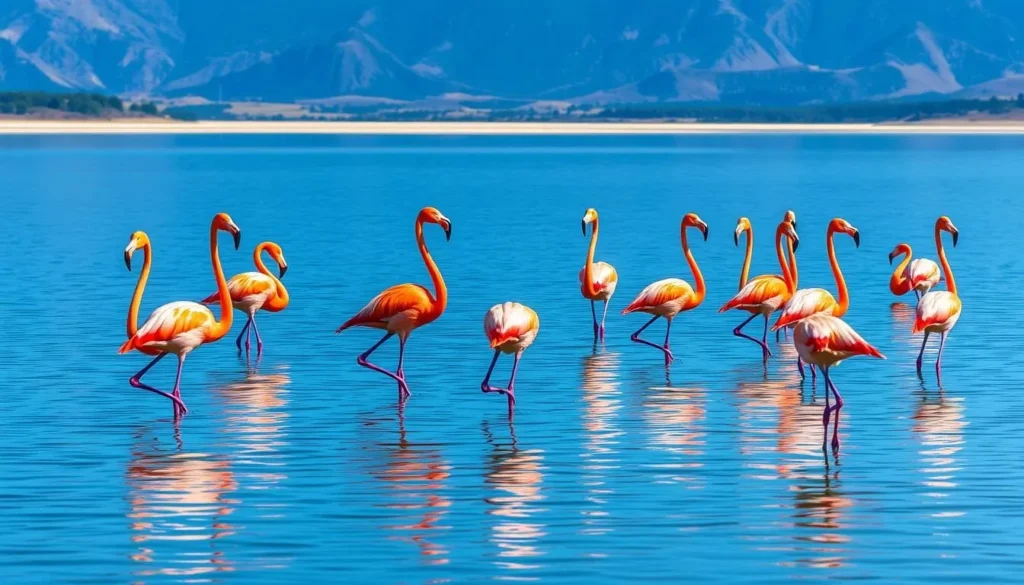 Observe the majestic flamingos at Laguna Chaxa