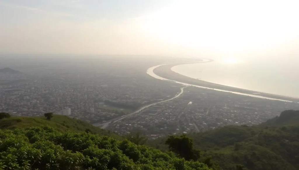 Panoramic view of Chattogram city from Batali Hill