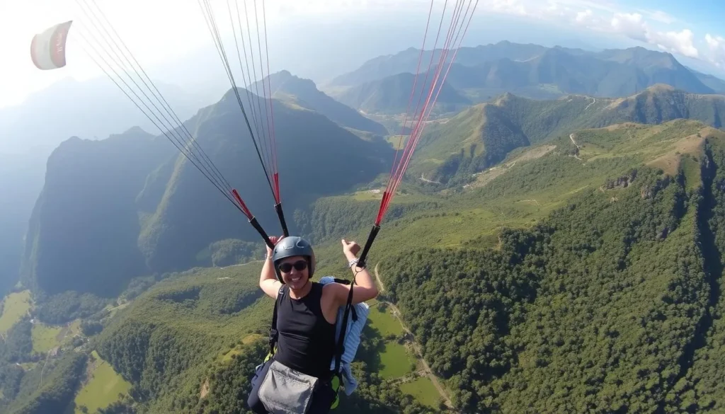 Paragliding in Jardin, Colombia, with a breathtaking view
