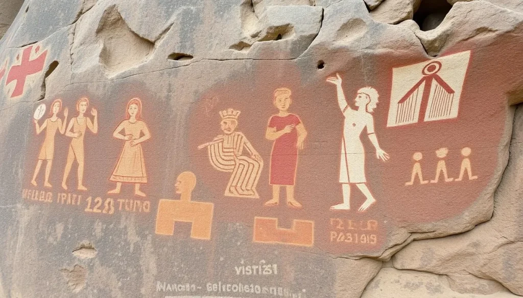 Petroglyphs of Polish with ancient rock carvings