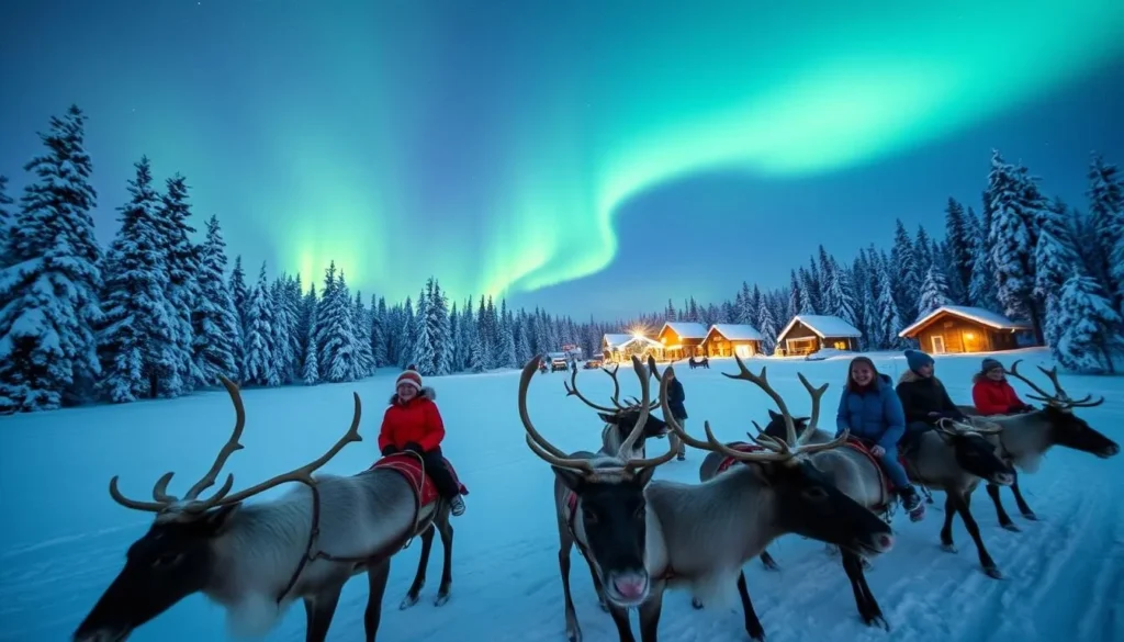 Reindeer ride experience in Rovaniemi, Finland Reindeer ride experience in Rovaniemi, Finland